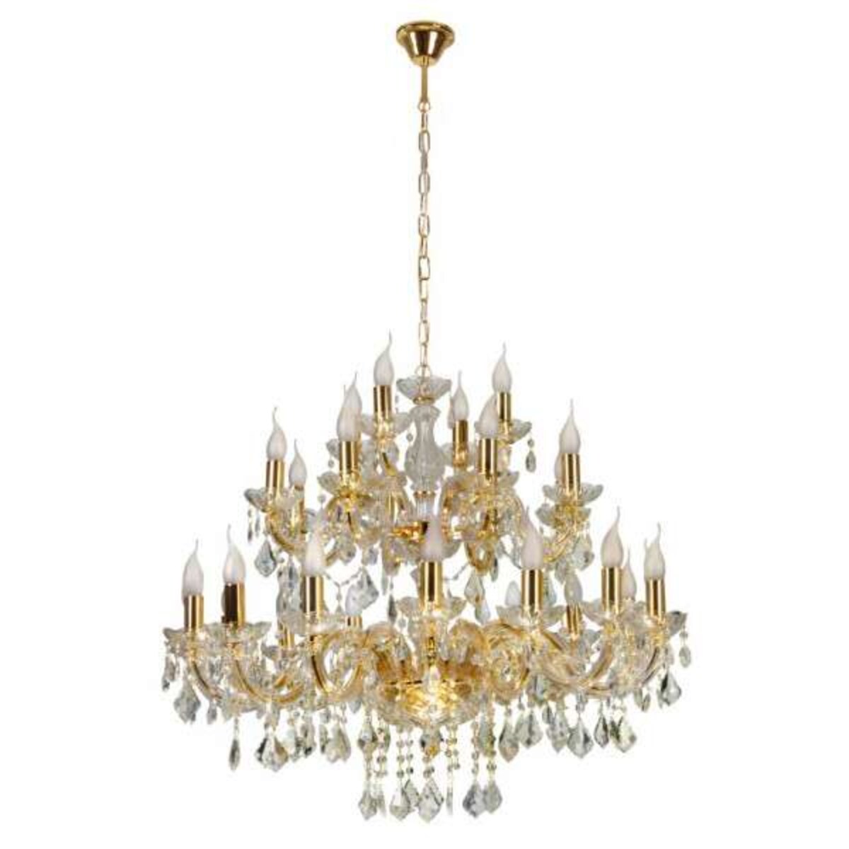 Żyrandol LAMPA wisząca MARIA TERESA 30-94622 Candellux świecznikowa OPRAWA metalowy ZWIS kandelabr pałacowy kryształki złote