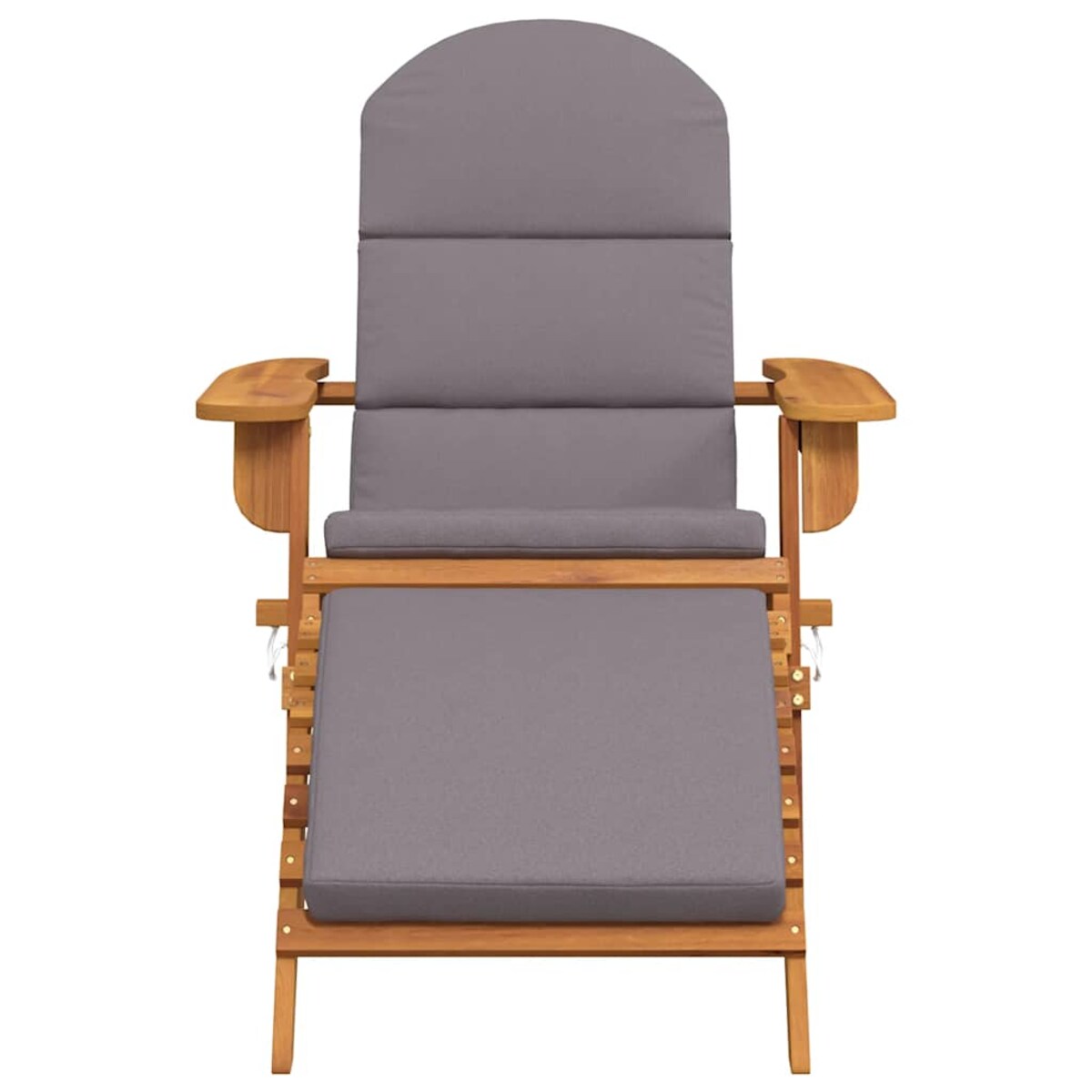 vidaXL Krzesło ogrodowe Adirondack z podnóżkiem, lite drewno akacjowe