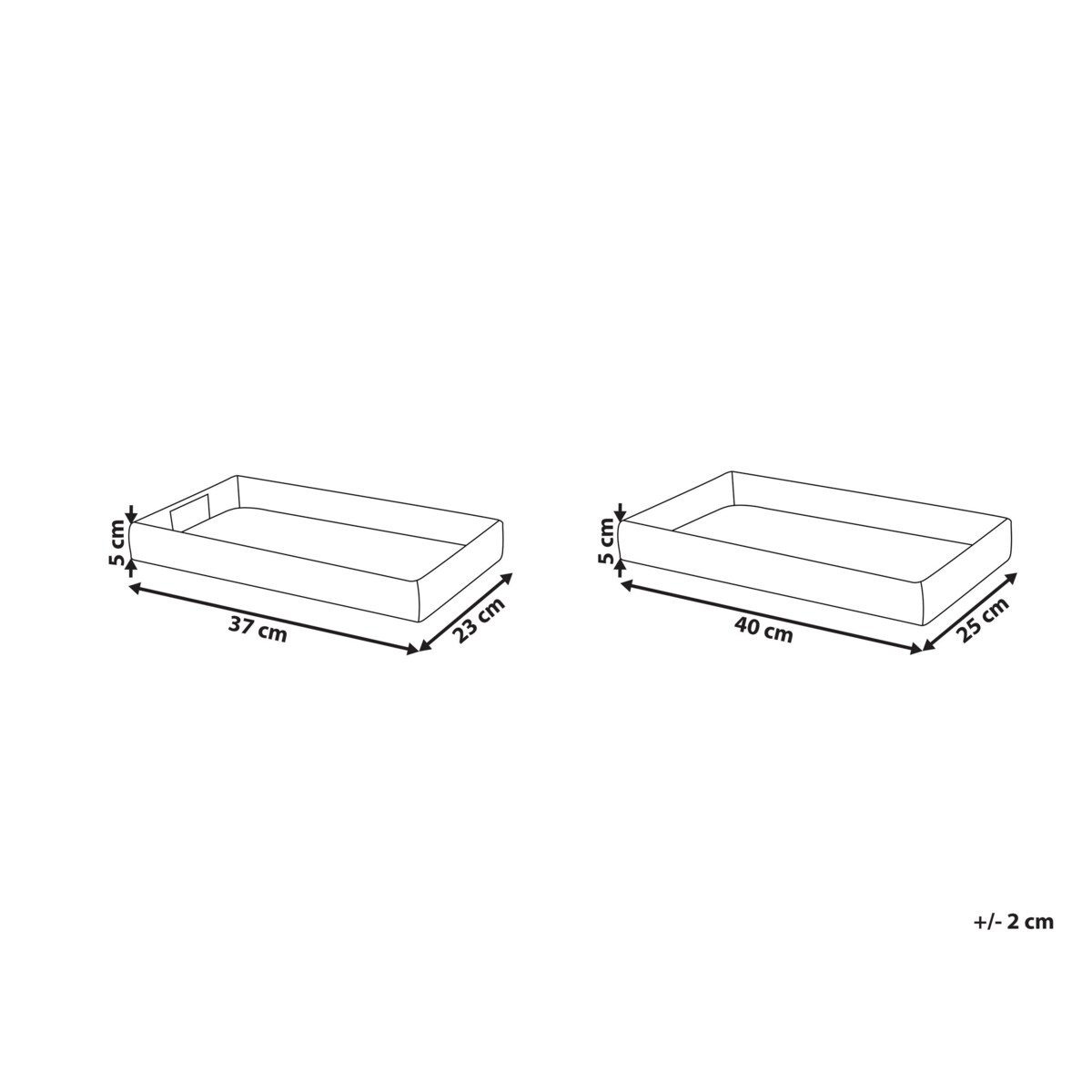 Zestaw 2 tac dekoracyjnych z hiacyntu wodnego jasny KONTUM