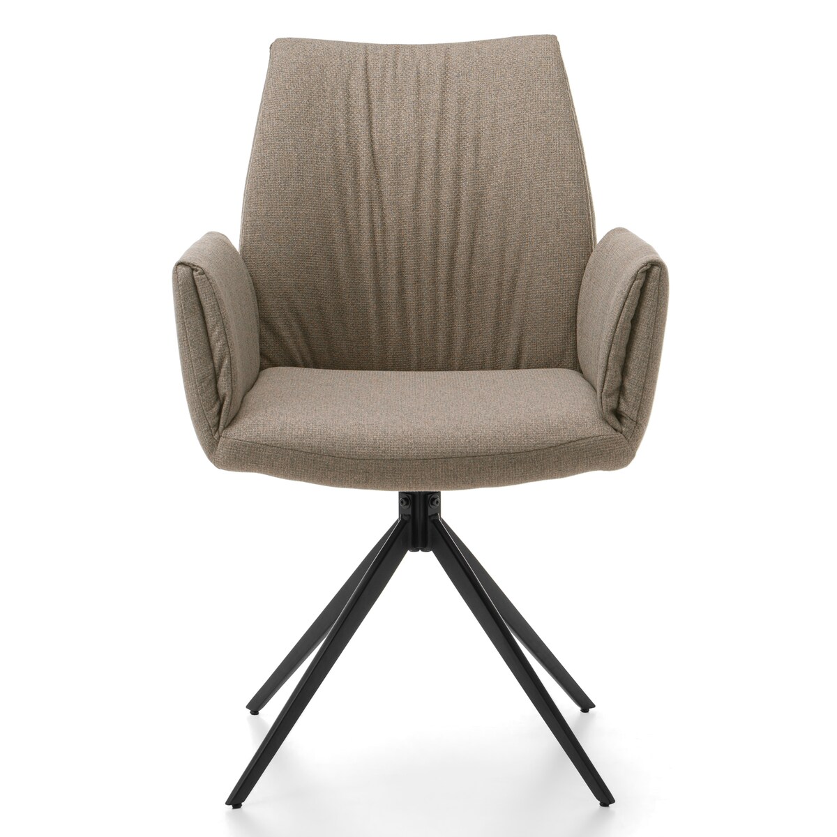 Krzesło tapicerowane tkanina typu sawana glamour do salonu PRATO beżowe