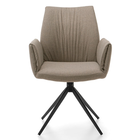 Krzesło tapicerowane tkanina typu sawana glamour do salonu PRATO beżowe