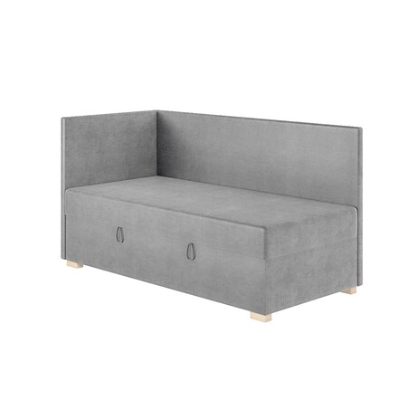 Mesonica Łóżko Flexi, szare, 90x200, Lewostronne