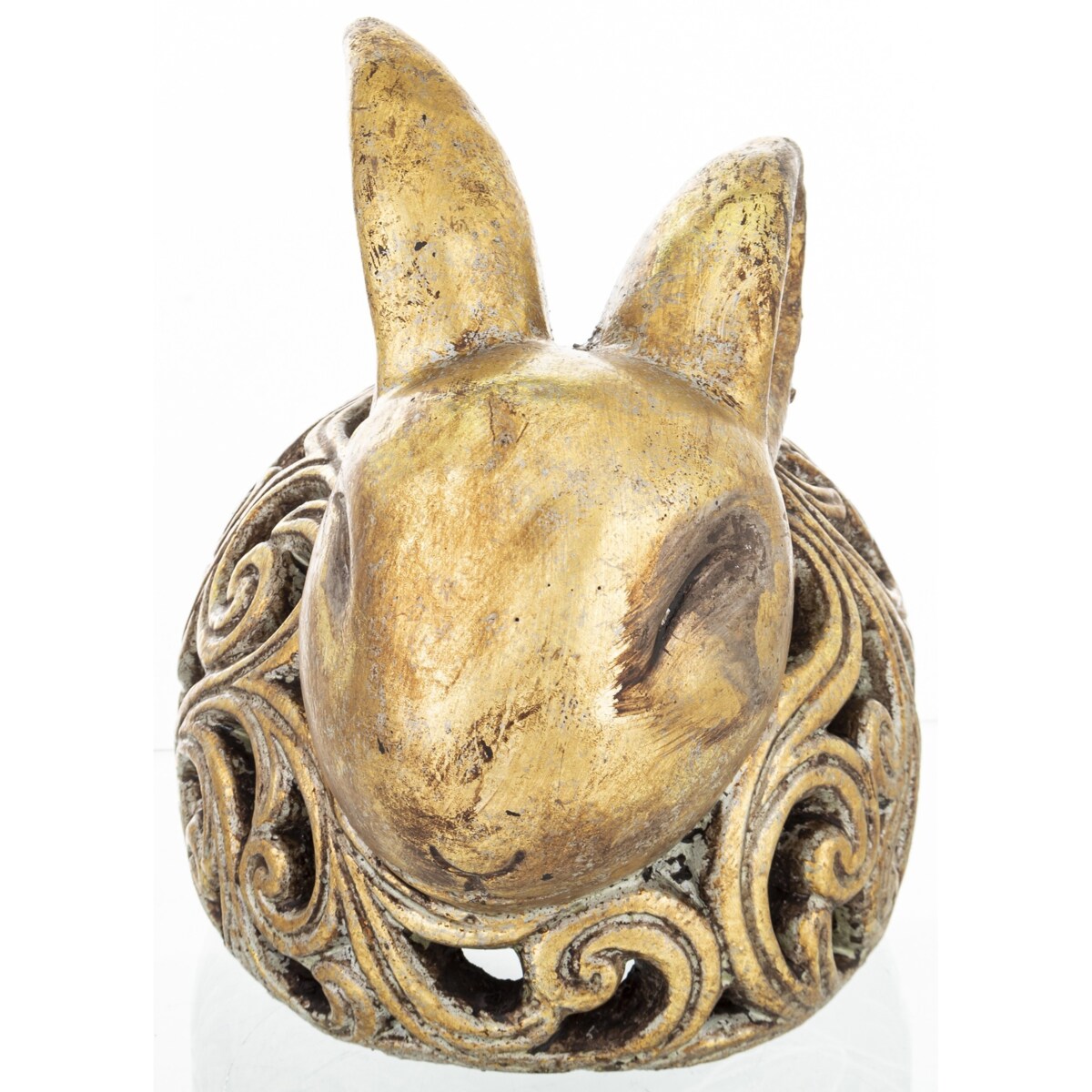 Dekoracja - królik ażurowy 21x17x25 cm ZŁOTY