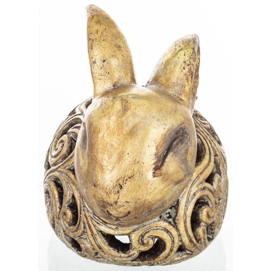 Dekoracja - królik ażurowy 21x17x25 cm ZŁOTY