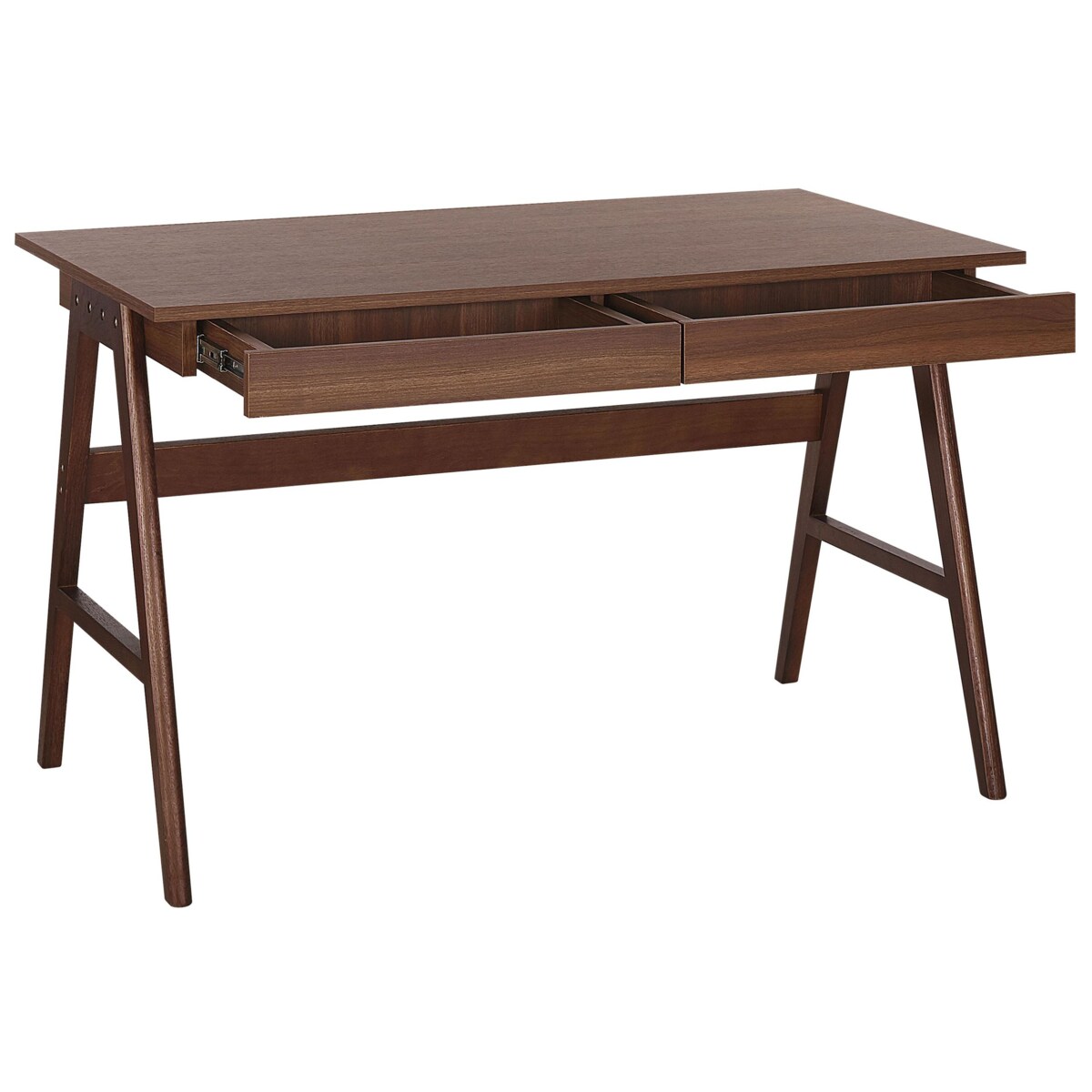 Biurko z szufladami 120 x 70 cm ciemne drewno SHESLAY