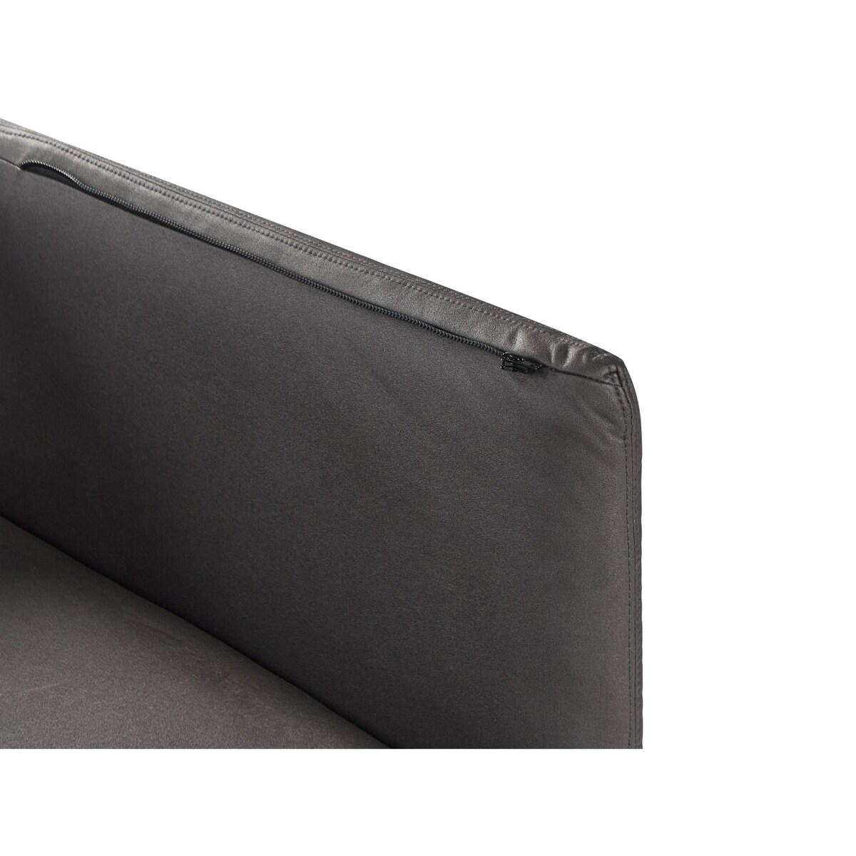 Sofa 3-osobowa ekoskóra czarna REVSNES