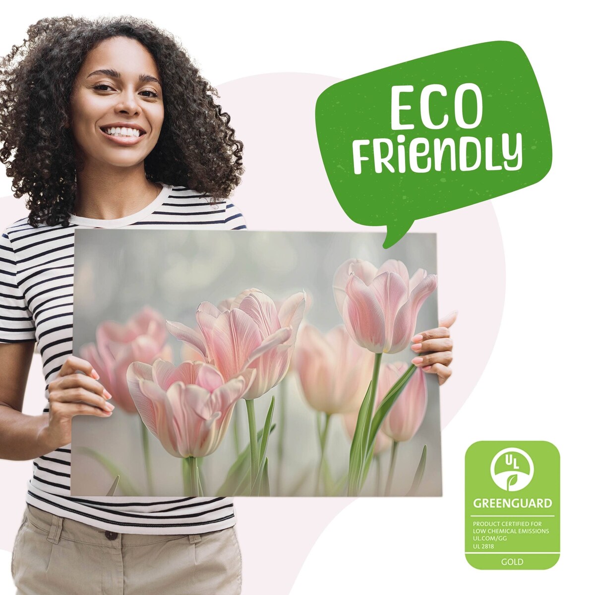 Obraz Canvas Różowe Tulipany Kwiaty Rośliny Natura Do Jadalni Salonu 120x80cm