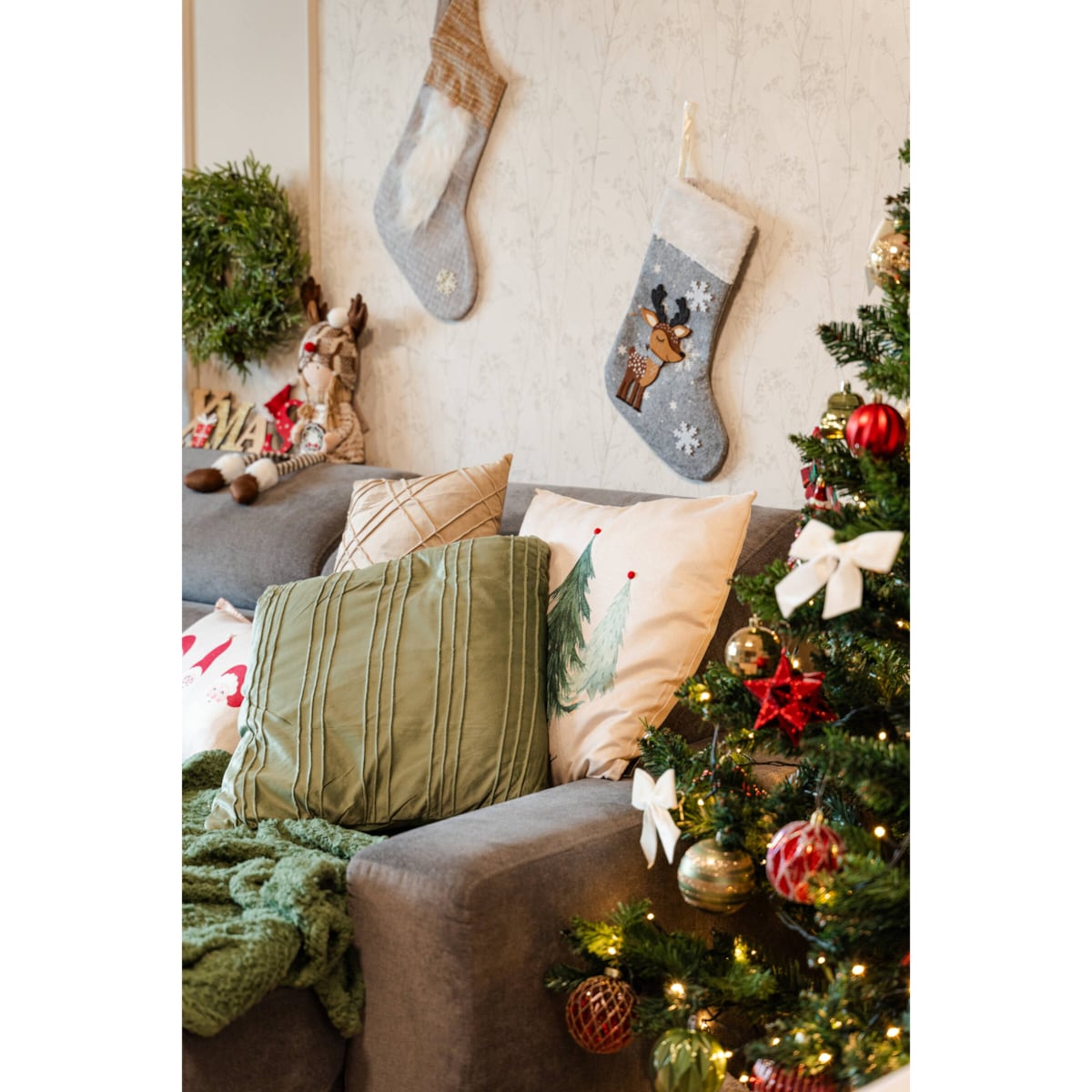 Skarpeta świąteczna na kominek, 25 x 39,5 cm