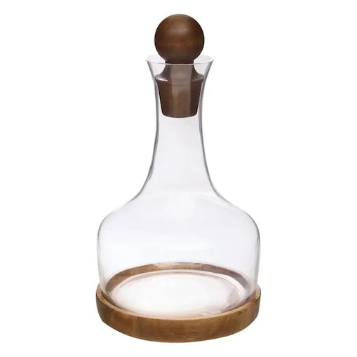 Karafka szklana z drewnianym korkiem 1,6 L, Jules