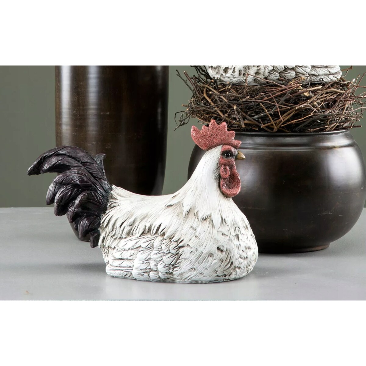 KOGUT FIGURKA WIELKANOCNA DEKORACYJNA NA WIELKANOC KURA DEKORACJA DO OGRODU