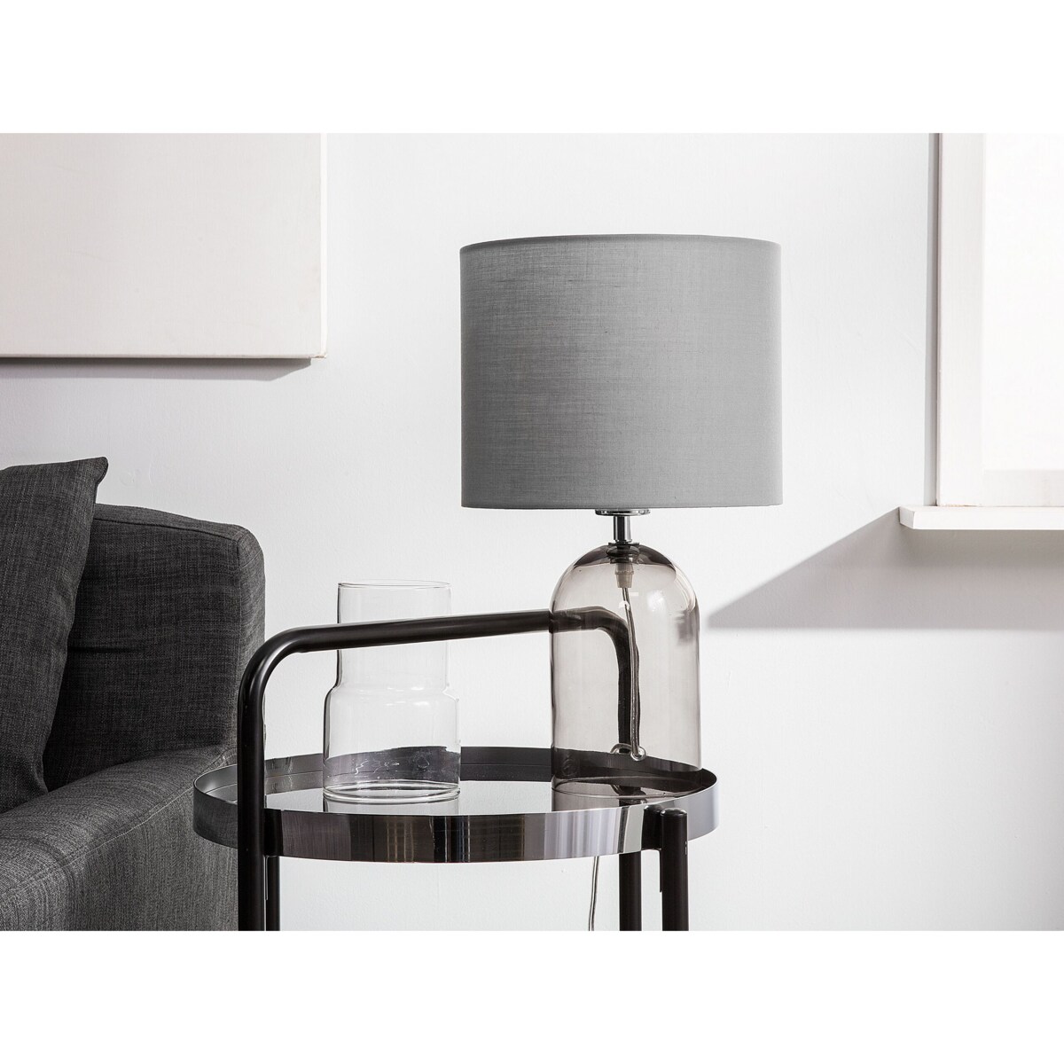 Lampa stołowa DEVOLL Szkło Szary