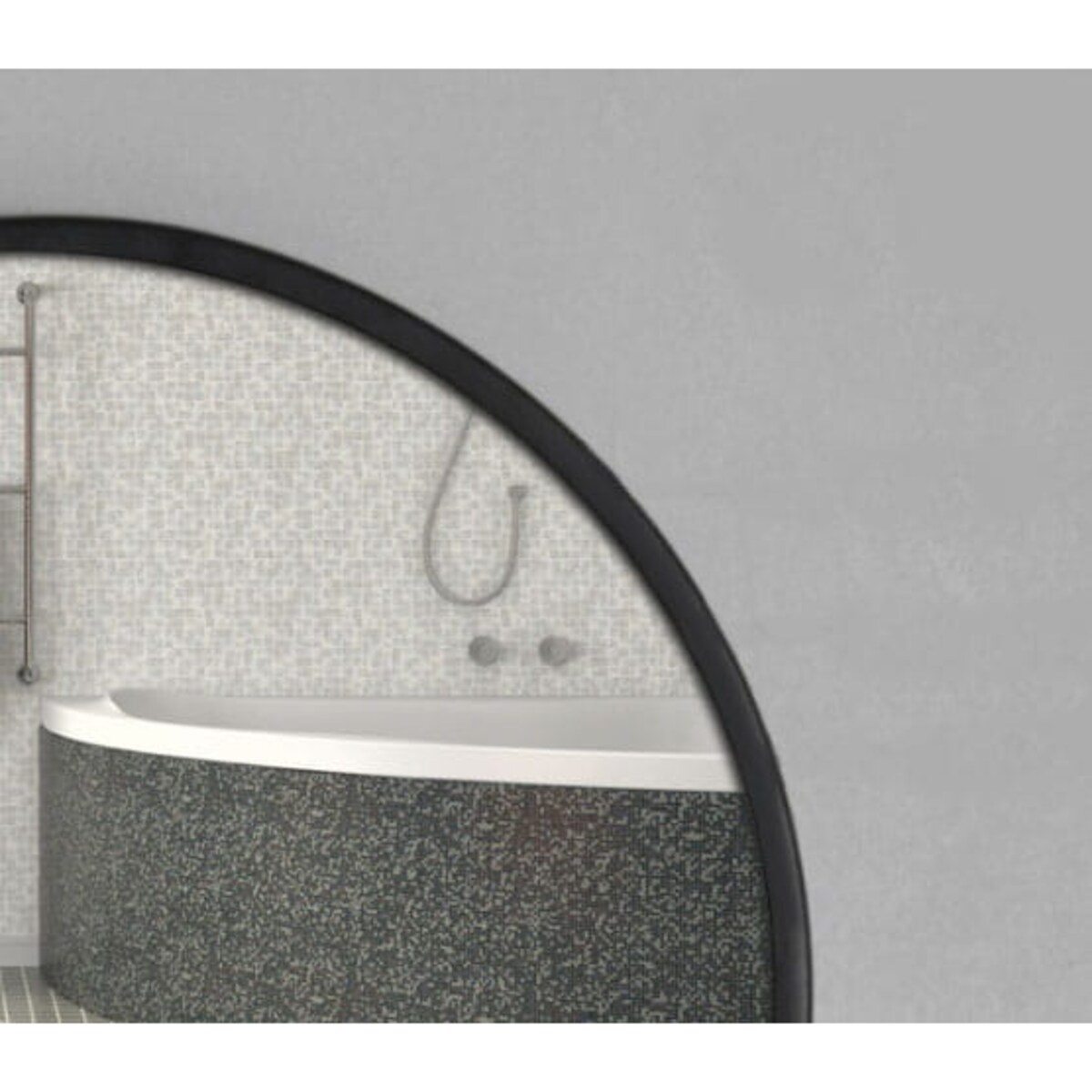 Lustro Z Półką 70 Cm Czarne