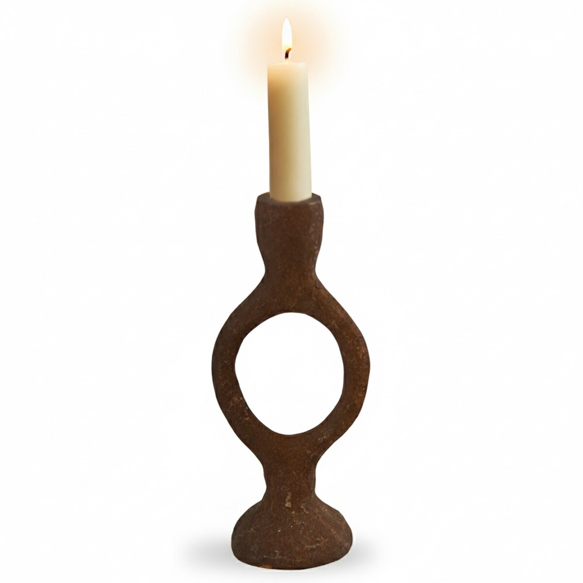 Świecznik Metalowy Na Jedną Świeczkę Uchwyt Na Świecę Stalowy Industrialny