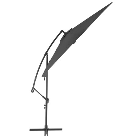 vidaXL Parasol wiszący z aluminiowym słupkiem, 300 cm, antracytowy