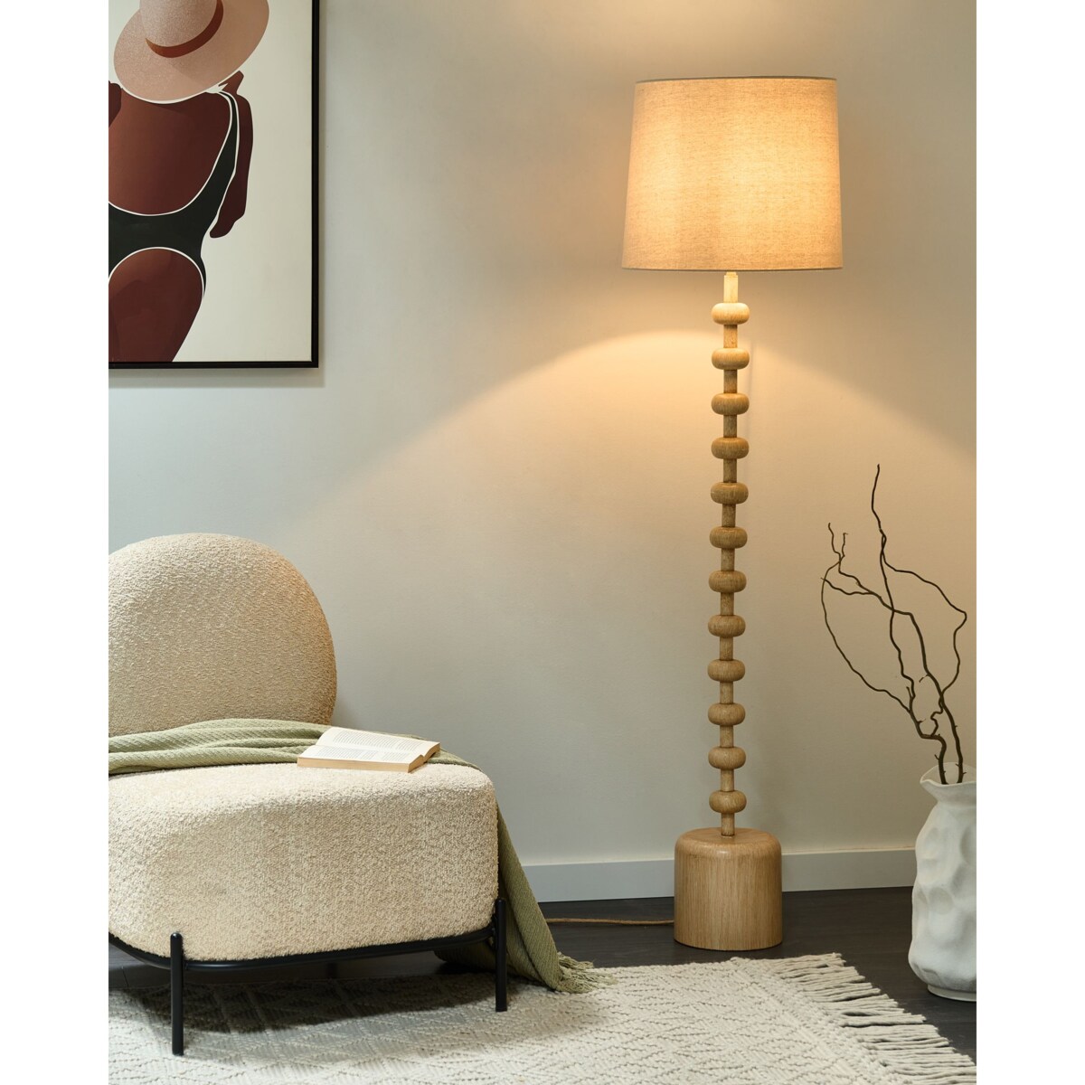 Lampa podłogowa KRIOS Metal Jasnobrązowy