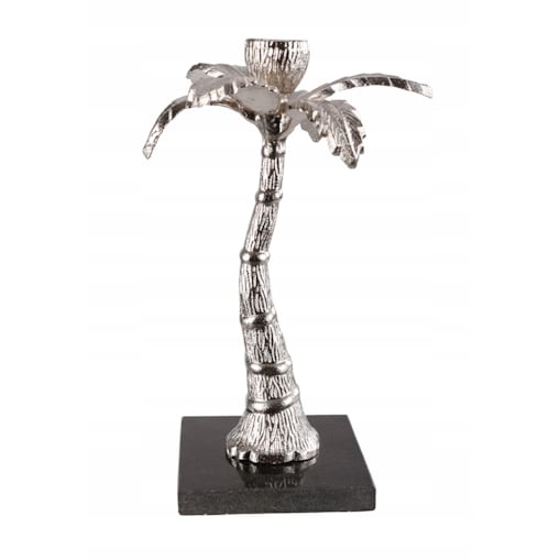 ŚWIECZNIK PALMA kandelabr ALUMINIUM MARMUR 26cm