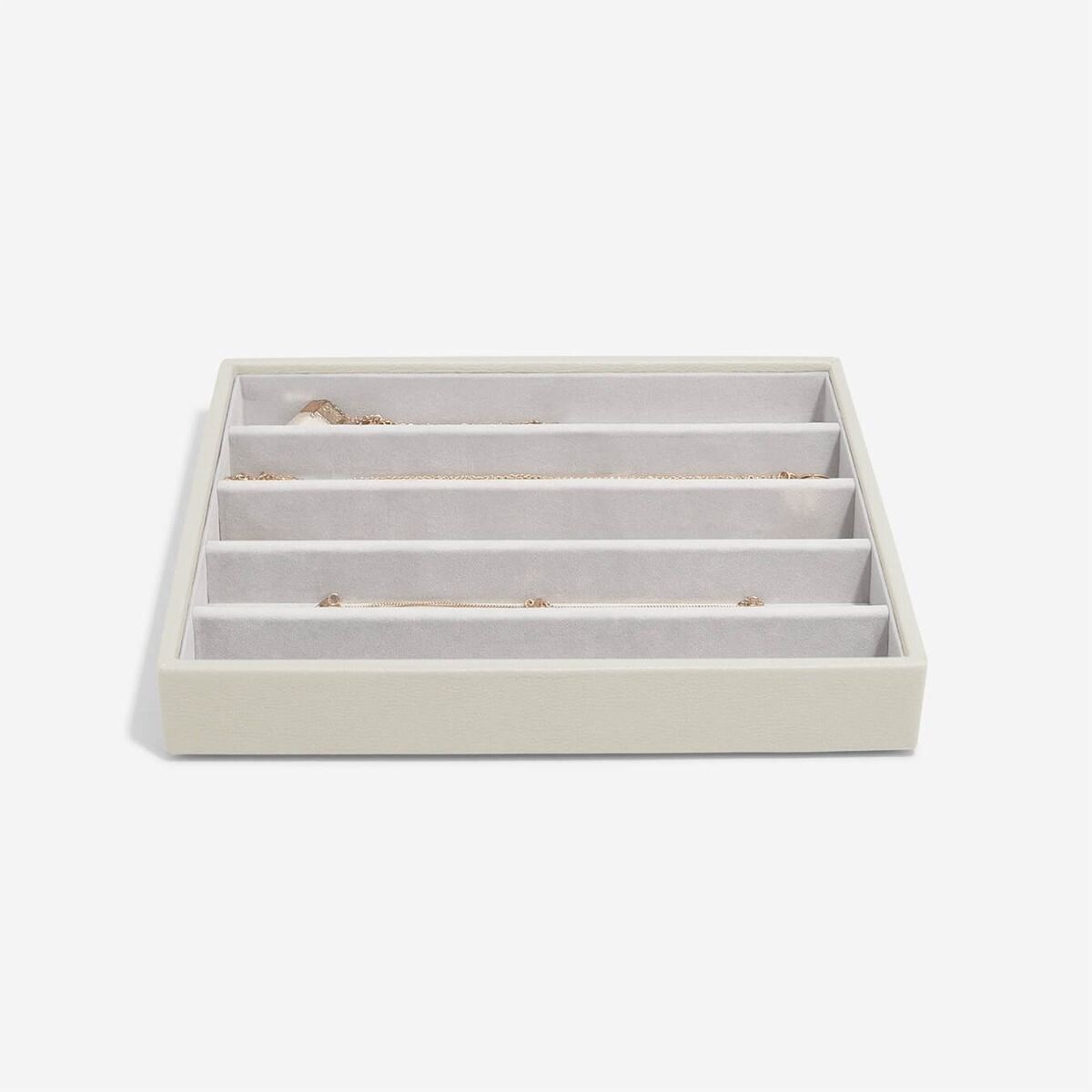 Szkatułka na biżuterię Stackers pięciokomorowa classic jasnobeżowa