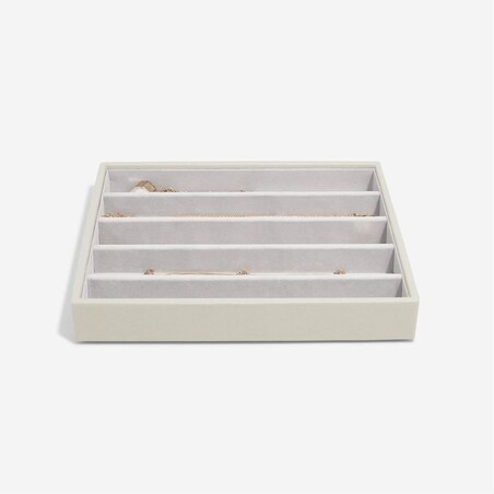 Szkatułka na biżuterię Stackers pięciokomorowa classic jasnobeżowa