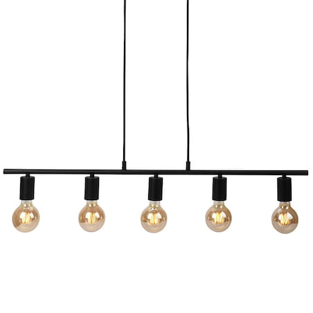 Industrialna LAMPA wisząca ODIVELA PND-0083-6-BL Italux loftowa OPRAWA metalowy zwis czarny