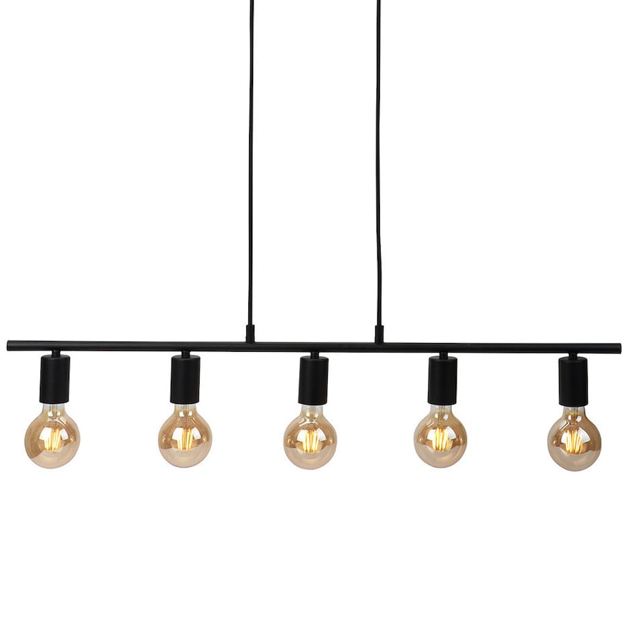 Industrialna LAMPA wisząca ODIVELA PND-0083-6-BL Italux loftowa OPRAWA metalowy zwis czarny