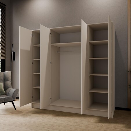 Szafa gładka 200 ALA bez lustra i bez uchwytów, kaszmirowa