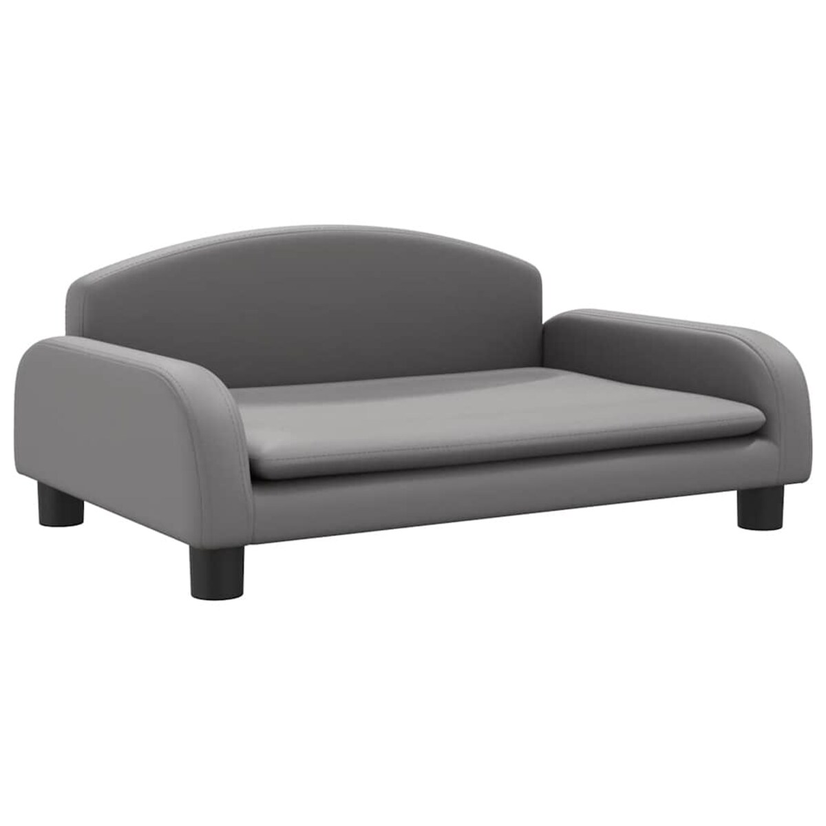 vidaXL Sofa dla dzieci, szara, 70x45x30 cm, sztuczna skóra