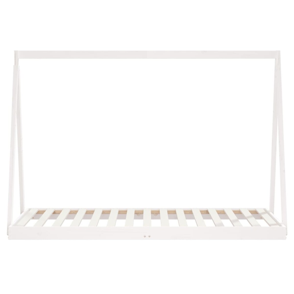 vidaXL Rama łóżka dla dzieci, biała, 90x190 cm, drewno sosnowe