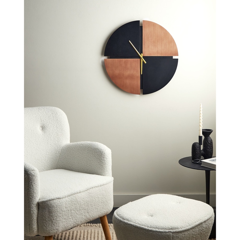 Zegar ścienny ARAMON 60 cm Brązowy/ czarny