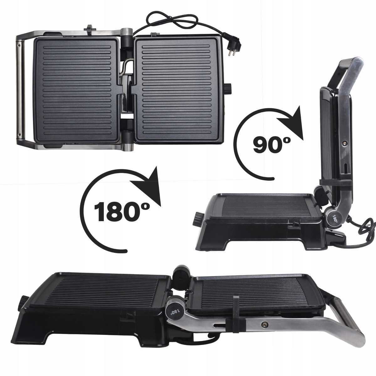 Grill elektryczny opiekacz do kanapek tortilli 2000W KAMILLE