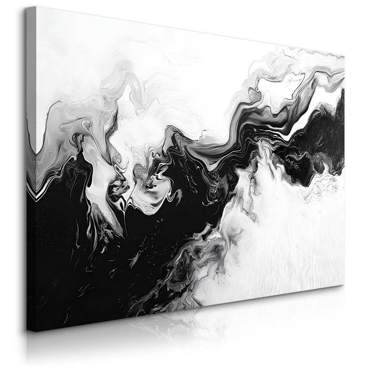 Obraz Do Sypialni Czarno-Biały Marmur Abstrakcja Nowoczesny Styl 120x80cm