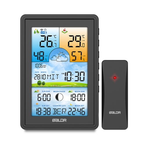 Bezprzewodowa stacja pogodowa pogody higrometr Baldr