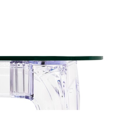 Stół KING 120 transparentny - poliwęglan, szkło hartowane