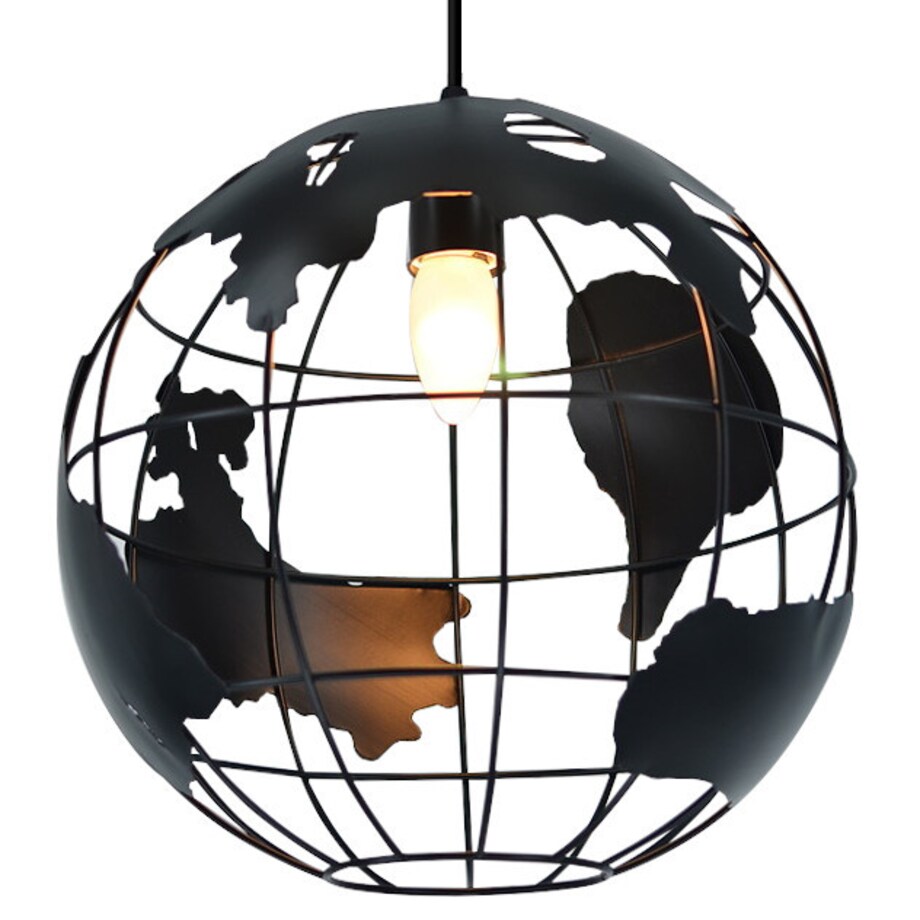 LAMPA wisząca 6862/1 BLACK Elem metalowa OPRAWA planeta ZWIS globus czarny