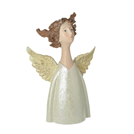 Figurka Angel Glow 43 cm boże narodzenie, święta, świąteczne, złoty, 29x14x43 cm