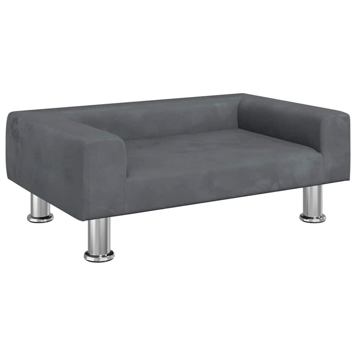 vidaXL Sofa dla dzieci, ciemnoszara, 70x45x26,5 cm, aksamit