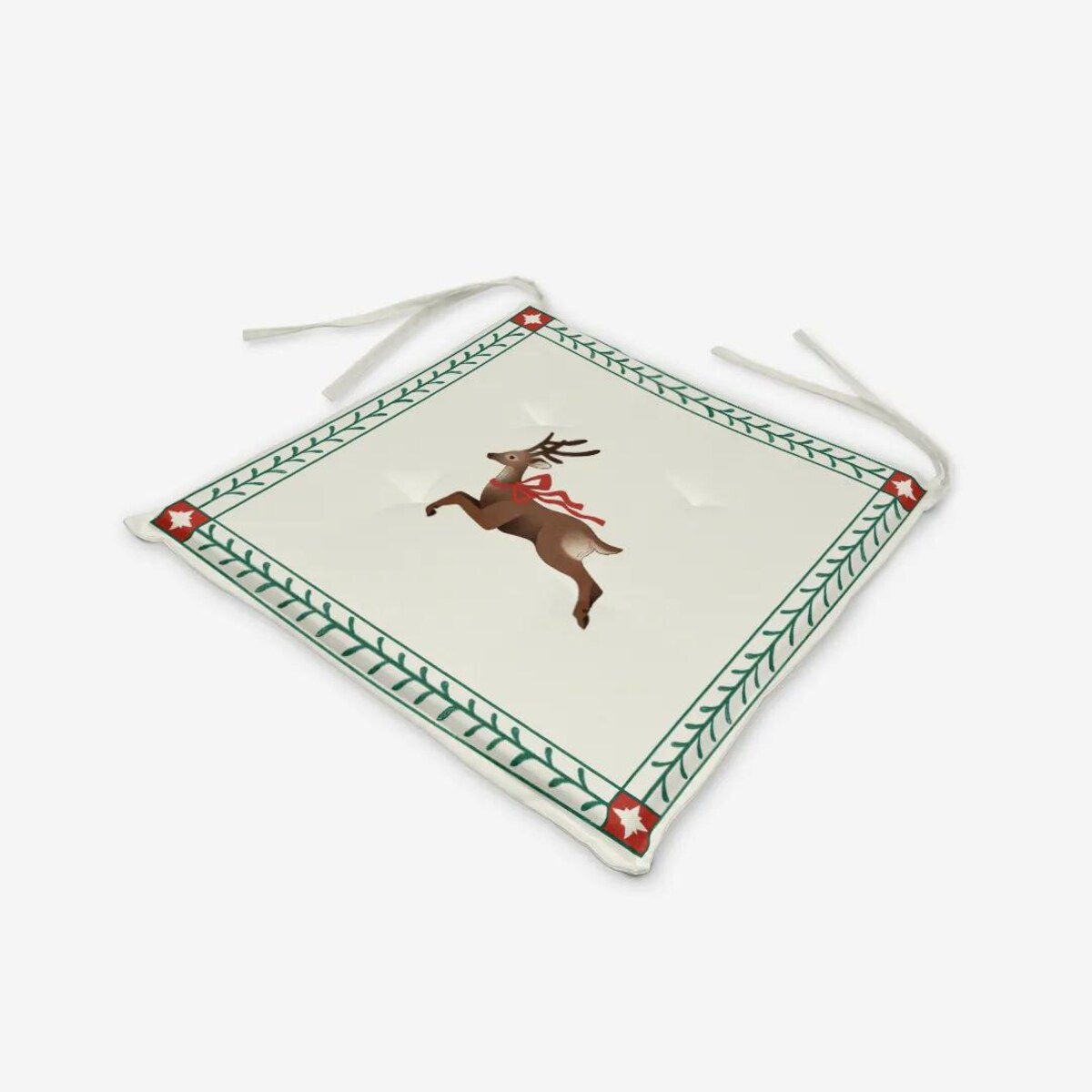 Poduszka świąteczna na krzesło - retro renifer