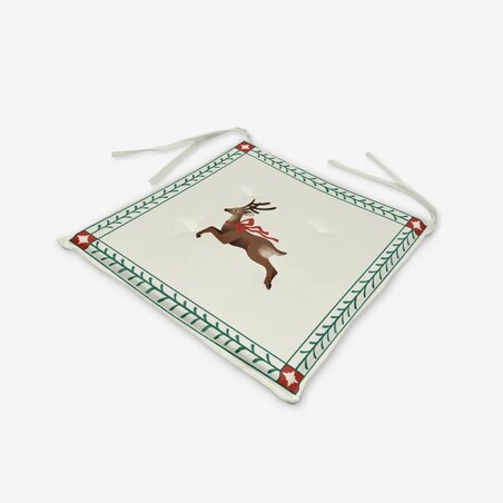 Poduszka świąteczna na krzesło - retro renifer