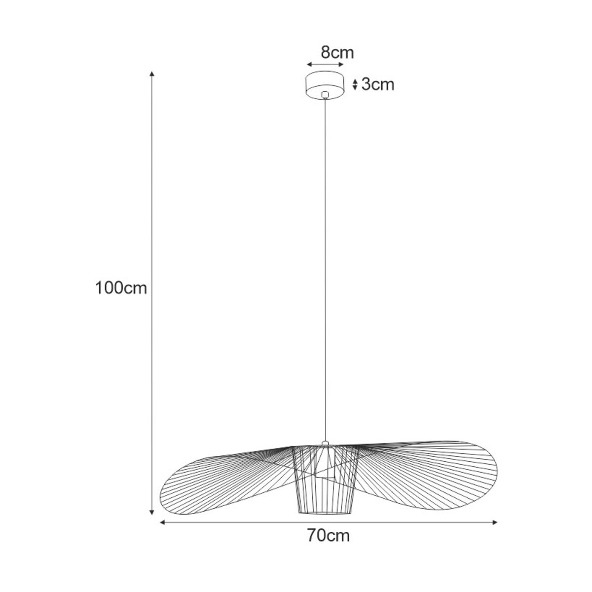 Lampa wisząca KP-21 MINI BEŻ z serii KAPELUSZ