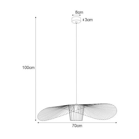Lampa wisząca KP-21 MINI BEŻ z serii KAPELUSZ