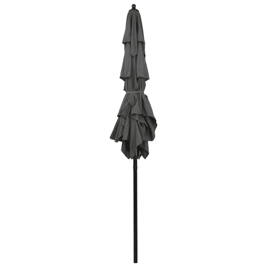 vidaXL 3-poziomowy parasol na aluminiowym słupku, antracytowy, 2x2 m