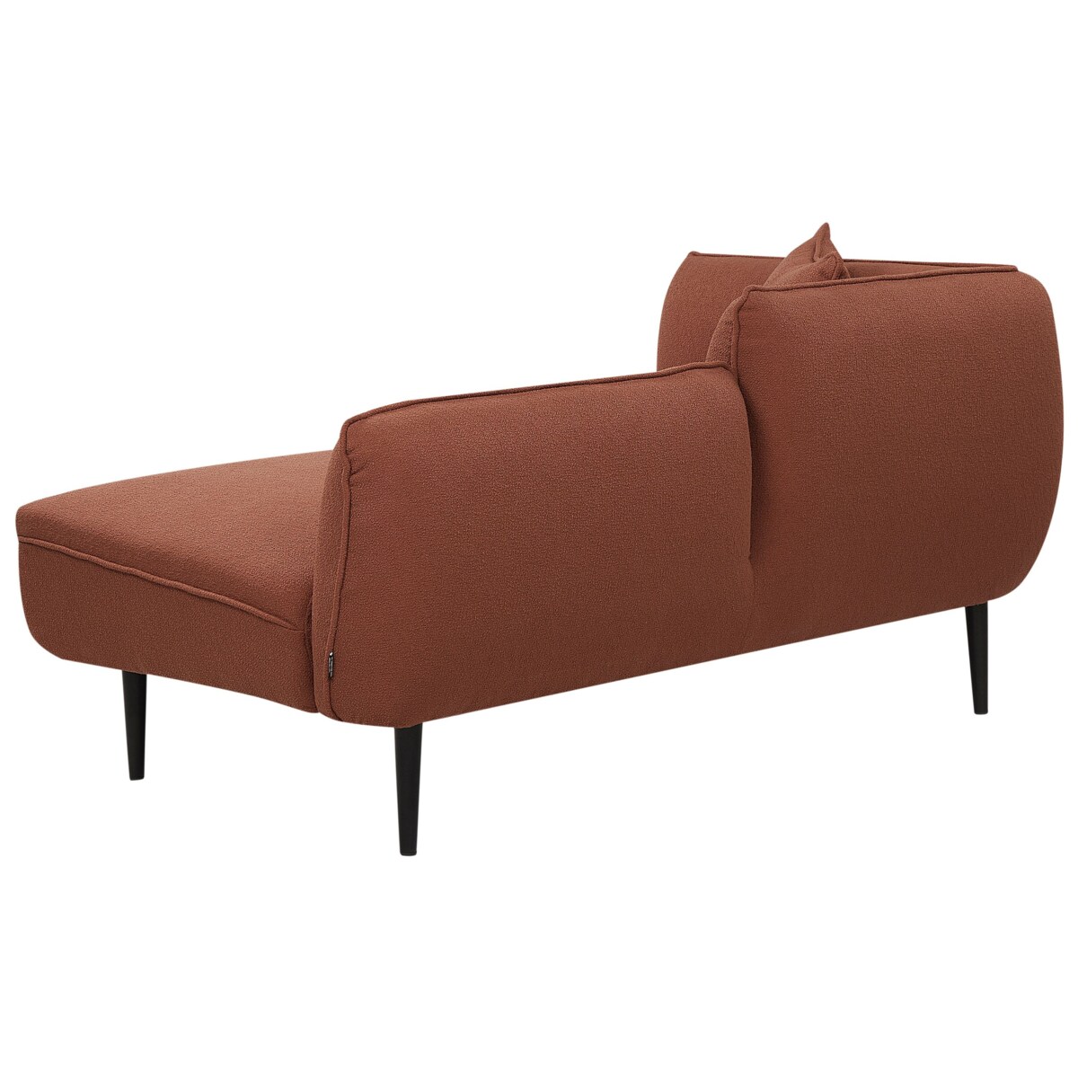 Szezlong boucle lewostronny ciemnoczerwony CHEVANNES
