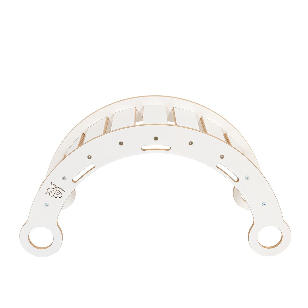 Large Dream Rocker Naturalne Drewno z Szarą Poduszką