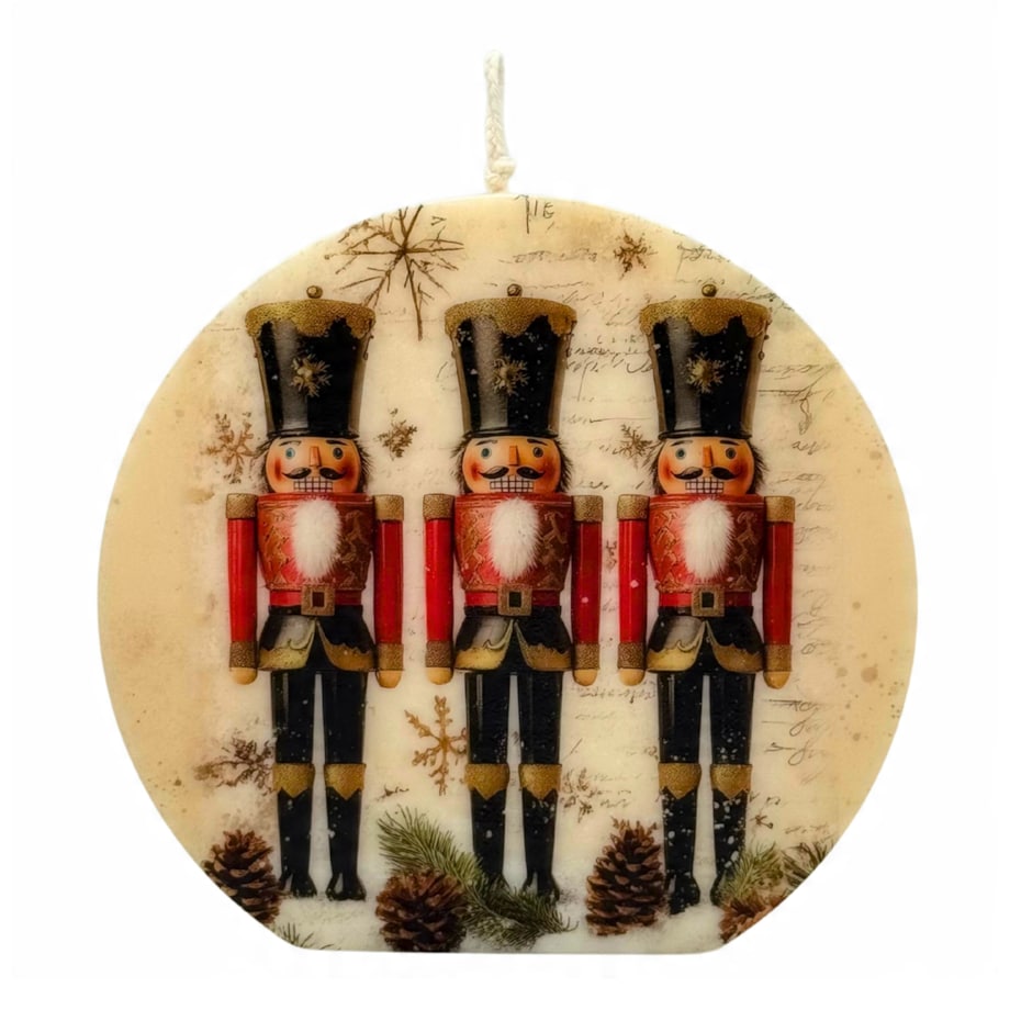 Dziadek do Orzechów Prezent na Święta Świeca Boże Narodzenie Handmade EKO