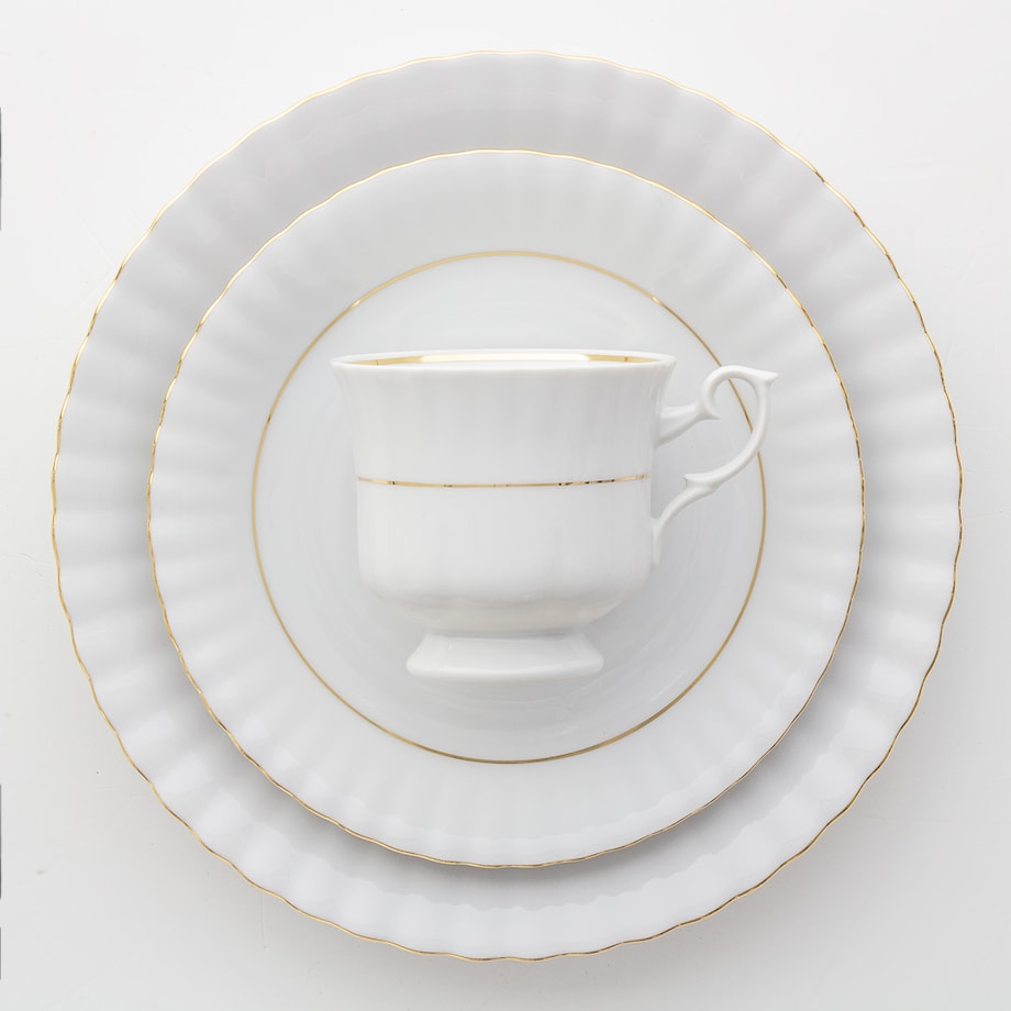 Garnitur do kawy dla 12 osób 39 el. Iwona Złota Linia B014