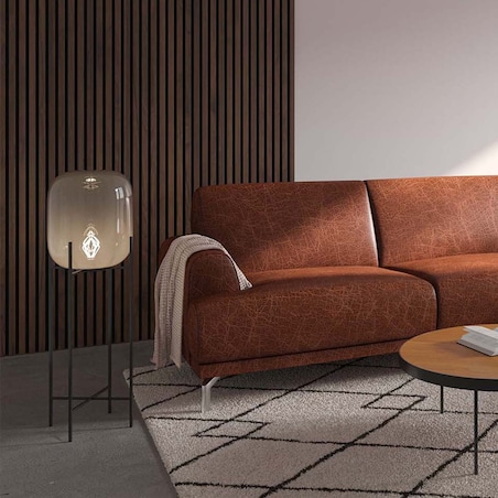 Sofa narożna Puzo - koniakowa