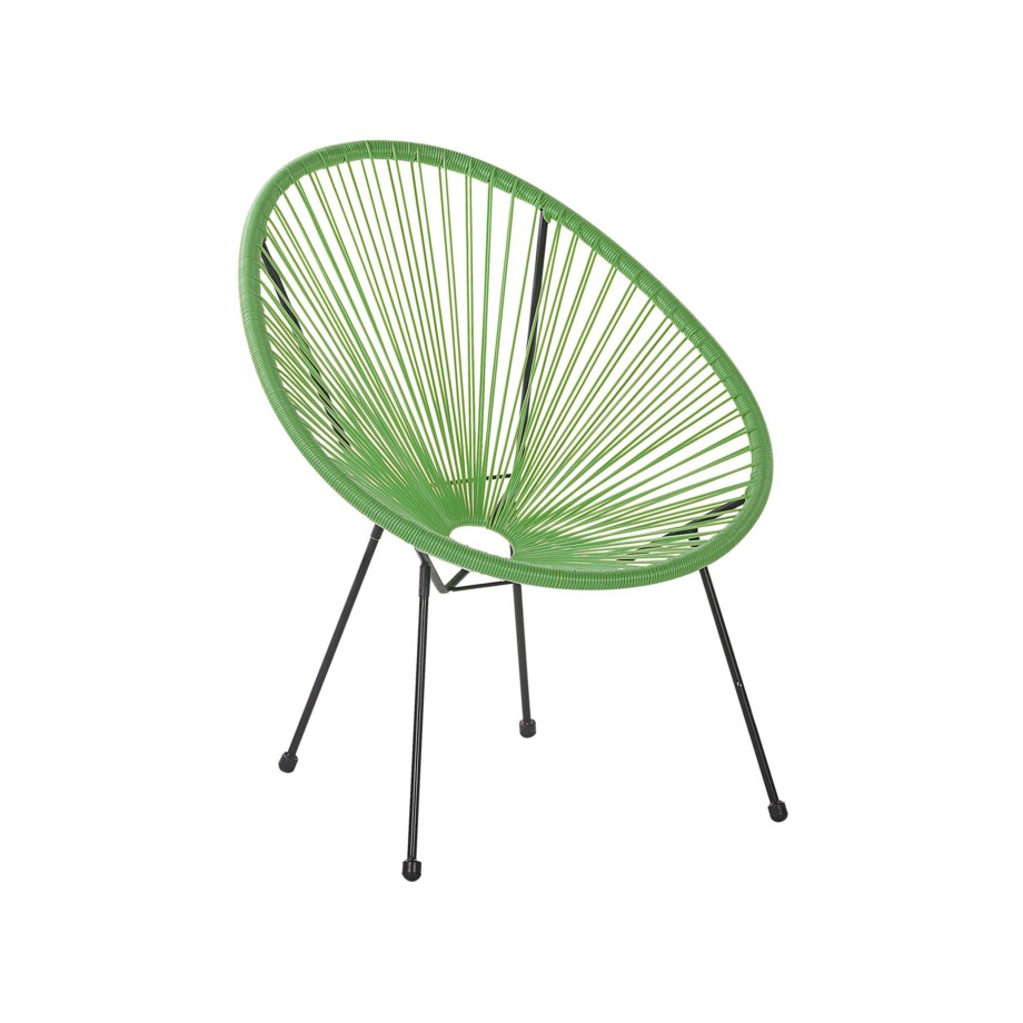 Zestaw 2 krzeseł z technorattanu zielony ACAPULCO II