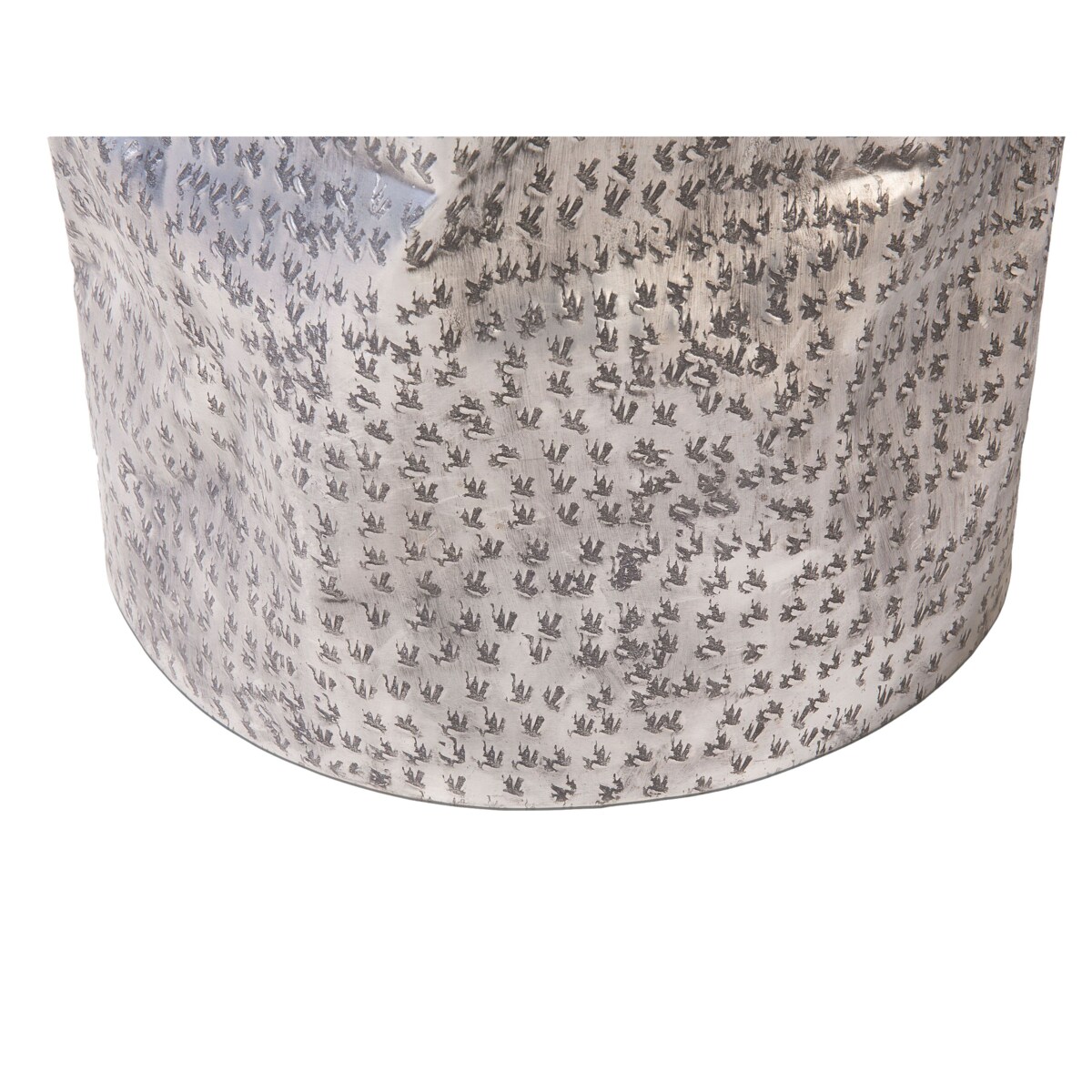 Stolik kawowy tekowy srebrny GORDON