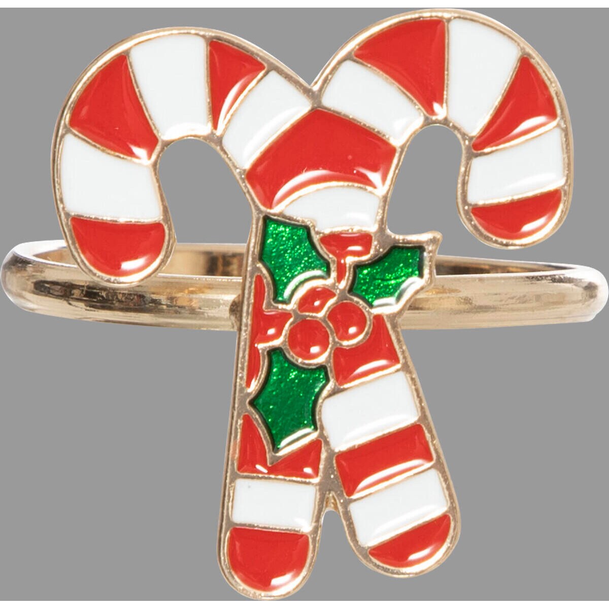 Świąteczne obrączki na serwetki, metalowe, 2 sztuki