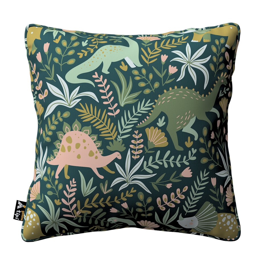 Poszewka Lola 60x60 dinozaury na zielonym tle