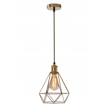 Lampa Diament Sufitowa Wisząca Złota Loft Gold